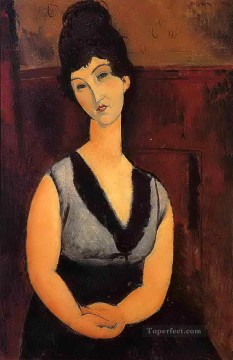  1916 Oil Painting - the beautiful confectioner 1916 Amedeo Modigliani